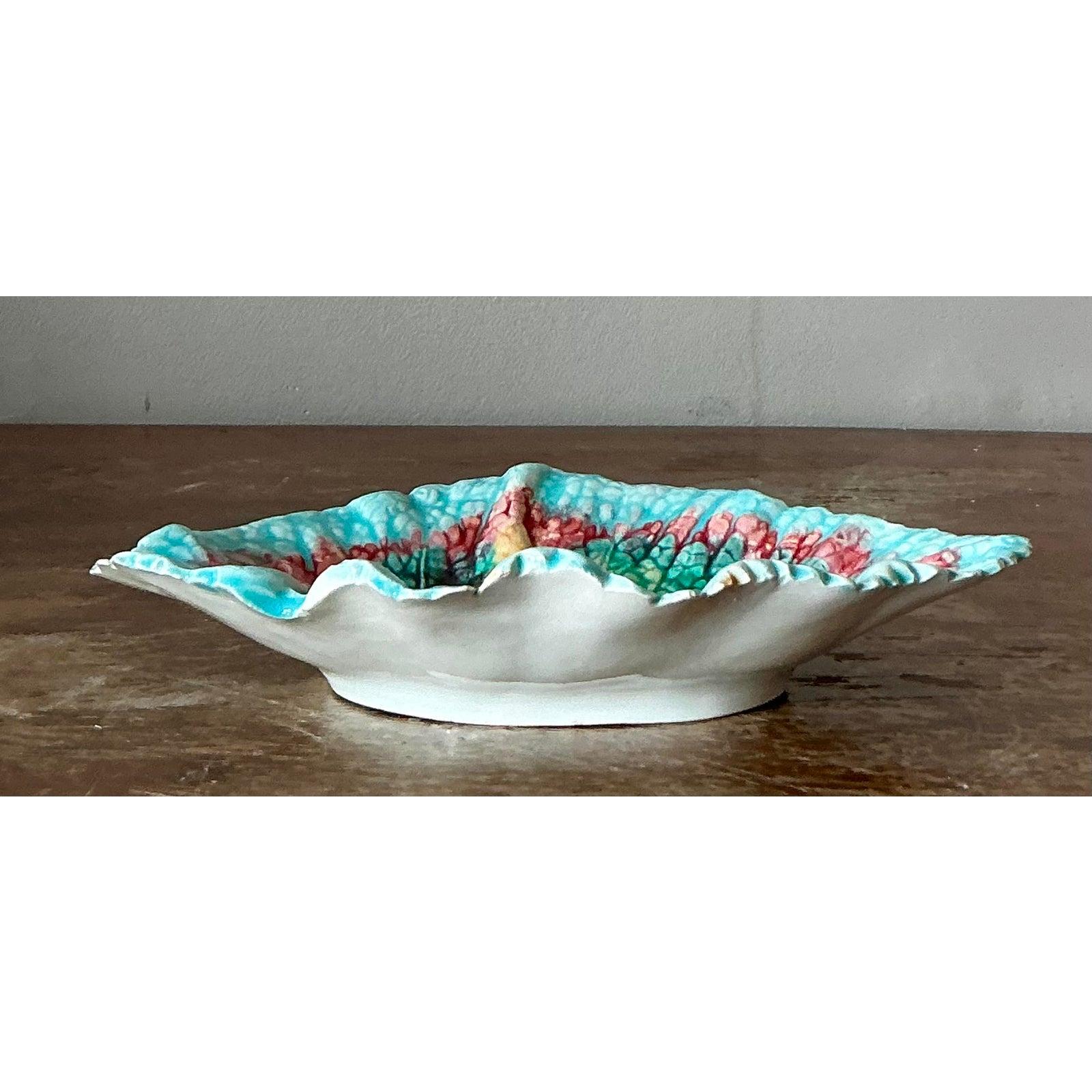 Platos Vintage Regency Majolica Leaf - Lote de 2 en venta 3