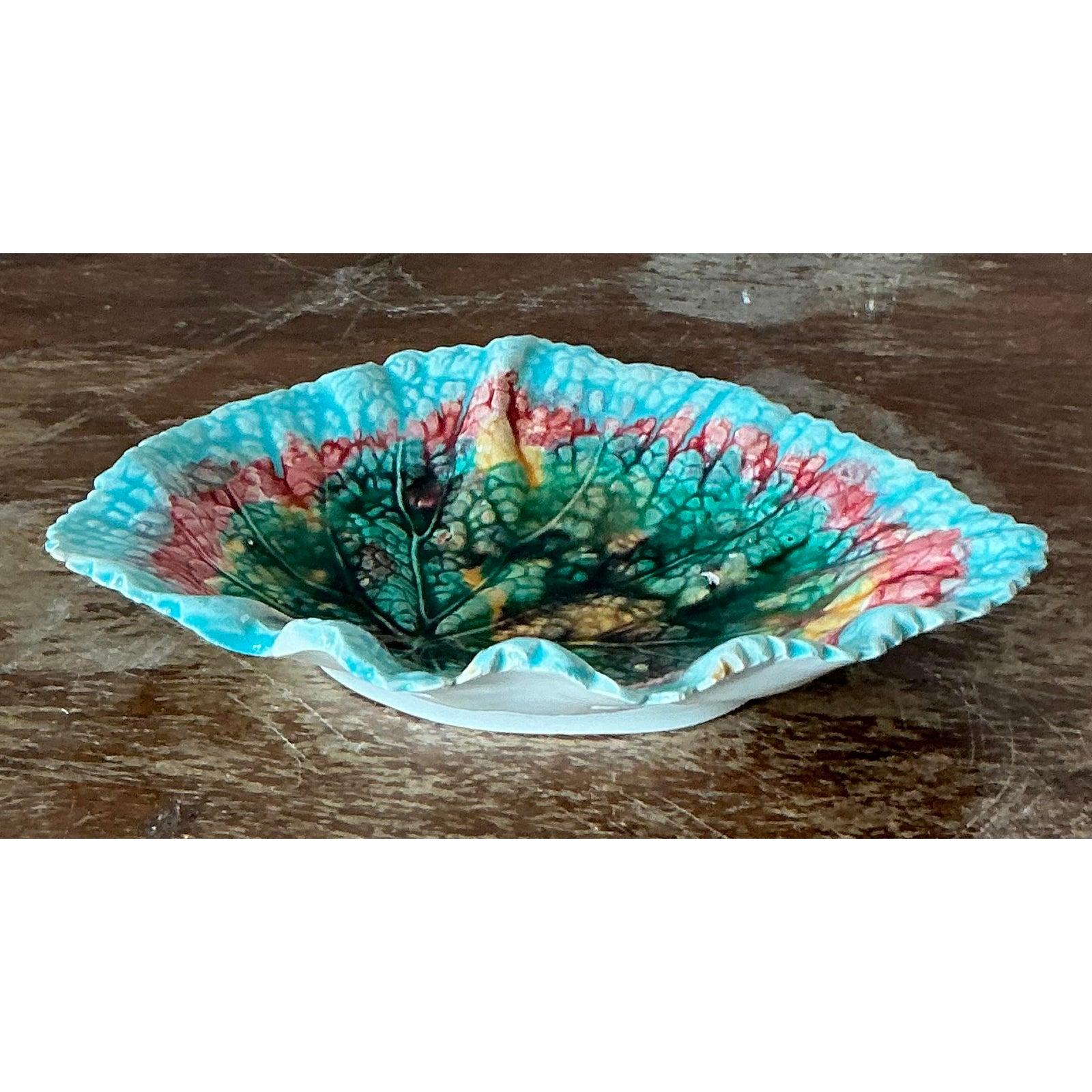 Platos Vintage Regency Majolica Leaf - Lote de 2 en venta 2