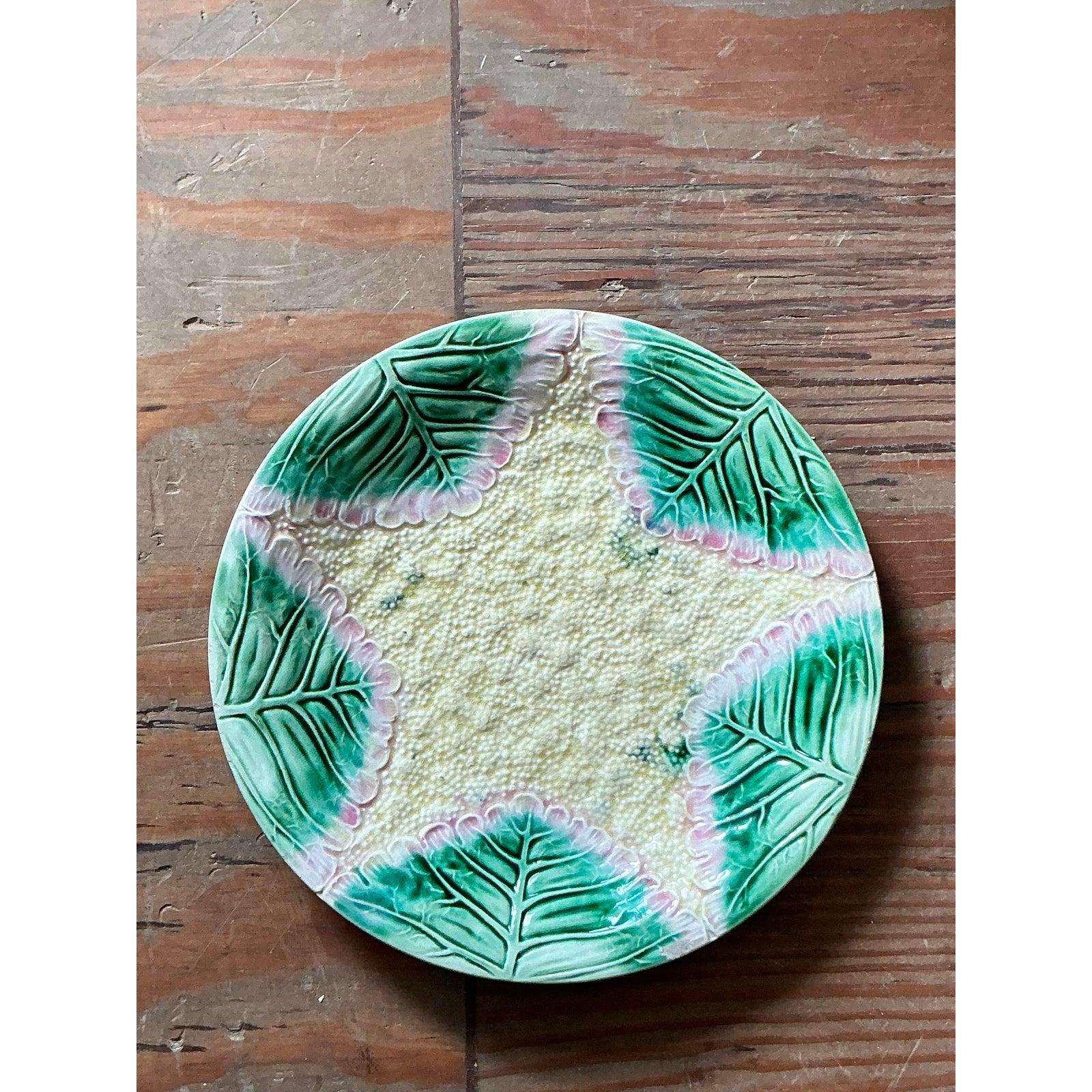 Terracotta Piatto a stella in maiolica Regency d'epoca in vendita