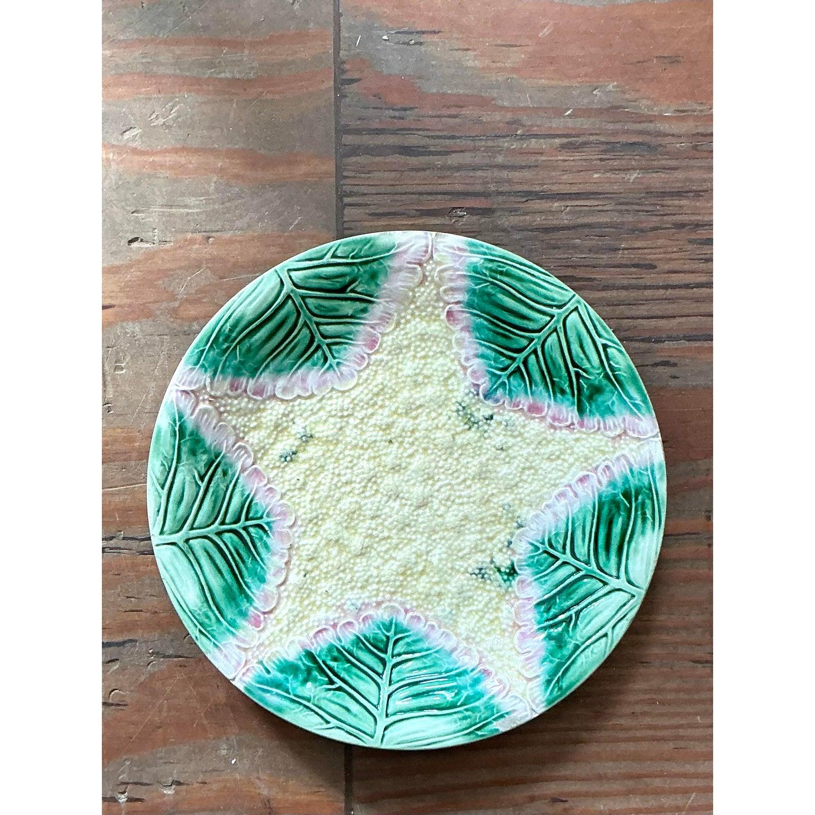 Piatto a stella in maiolica Regency d'epoca in vendita 1