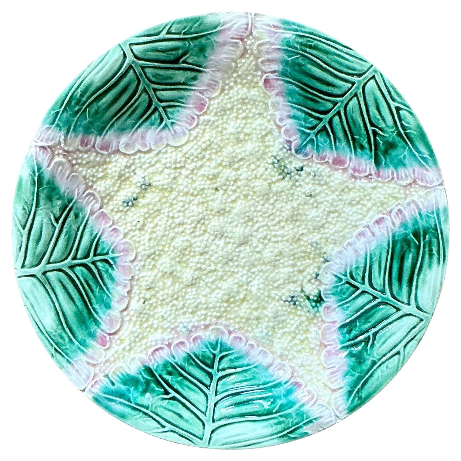 Piatto a stella in maiolica Regency d'epoca in vendita