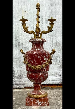 Vintage Regency Marble Palace Urn Floor Lamp