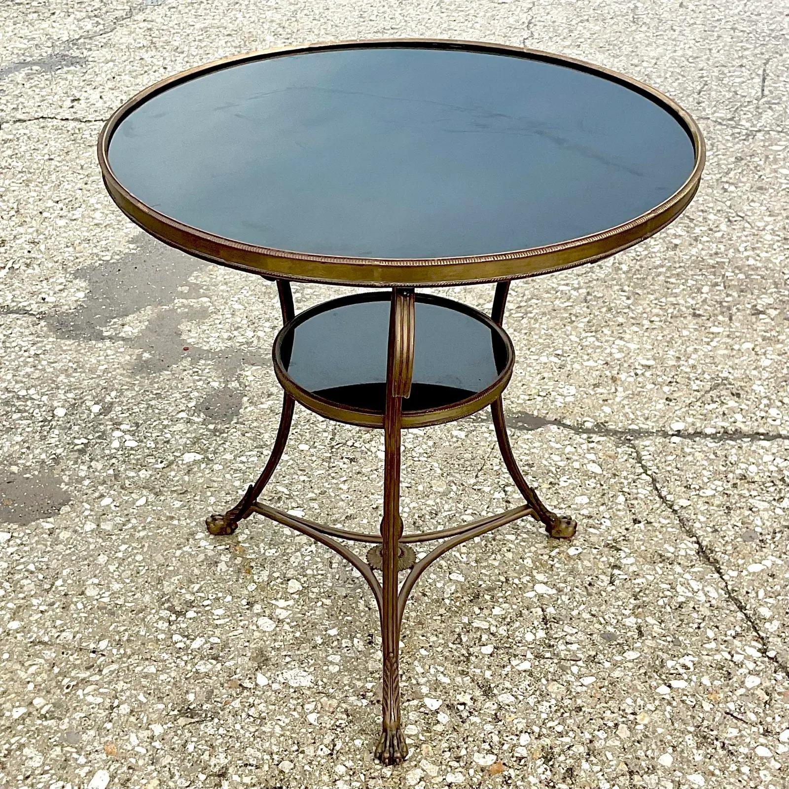 Vintage Regency Marble Top Gueridon Table For Sale 5