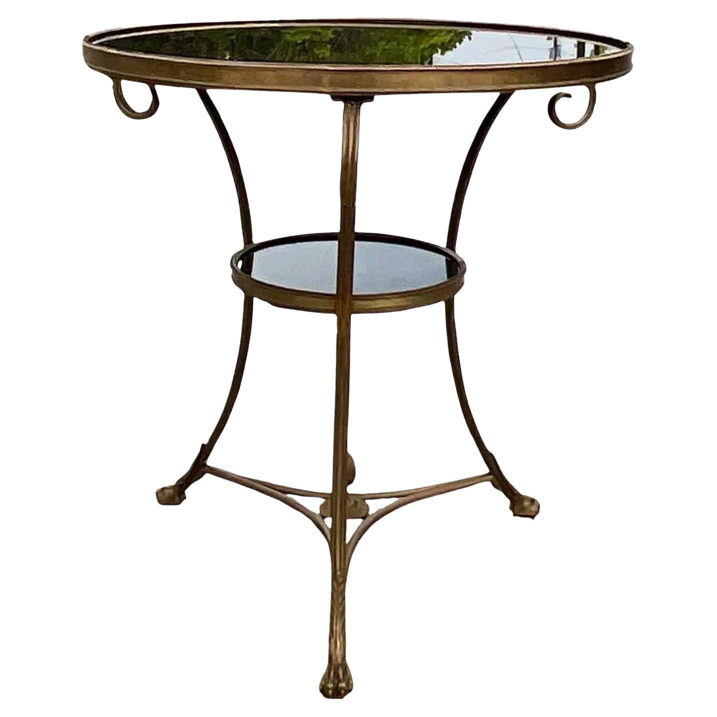 Gueridon-Tisch mit Marmorplatte im Regency-Stil