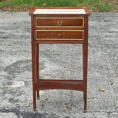 Vintage Regency Marble Top Telephone Table