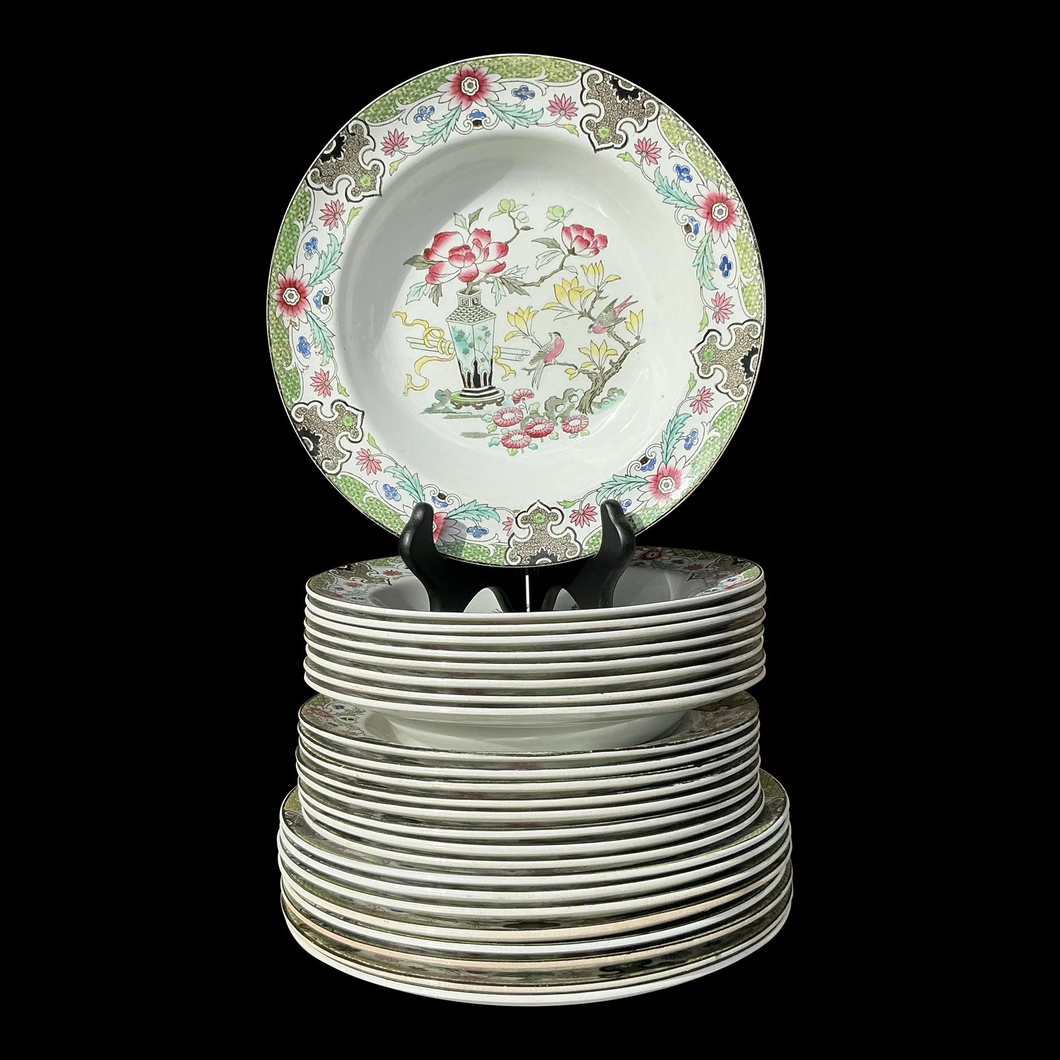 Vintage Regency Masons Mandarin English China für 8- 24 Pieces im Angebot 3