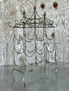 Vintage Regency Metal Pagoda Wine Rack