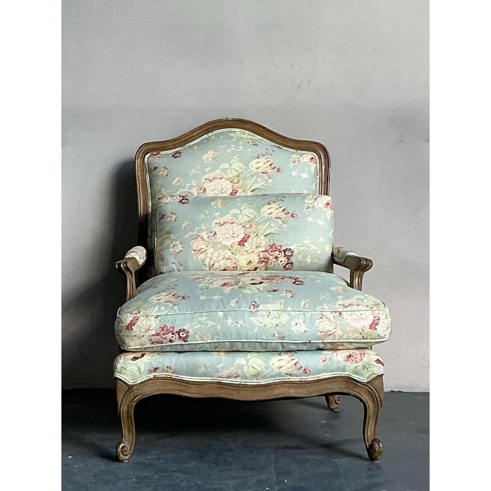 Sillas Fauteuil Vintage Regency Minton Spidell Floral - Pareja en venta 3