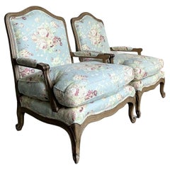 Sillas Fauteuil Vintage Regency Minton Spidell Floral - Pareja