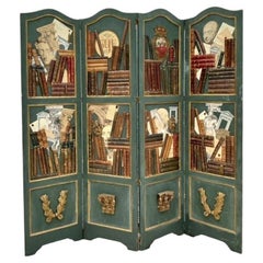 Mixed Media-Bibliotheksschirm im Regency-Stil