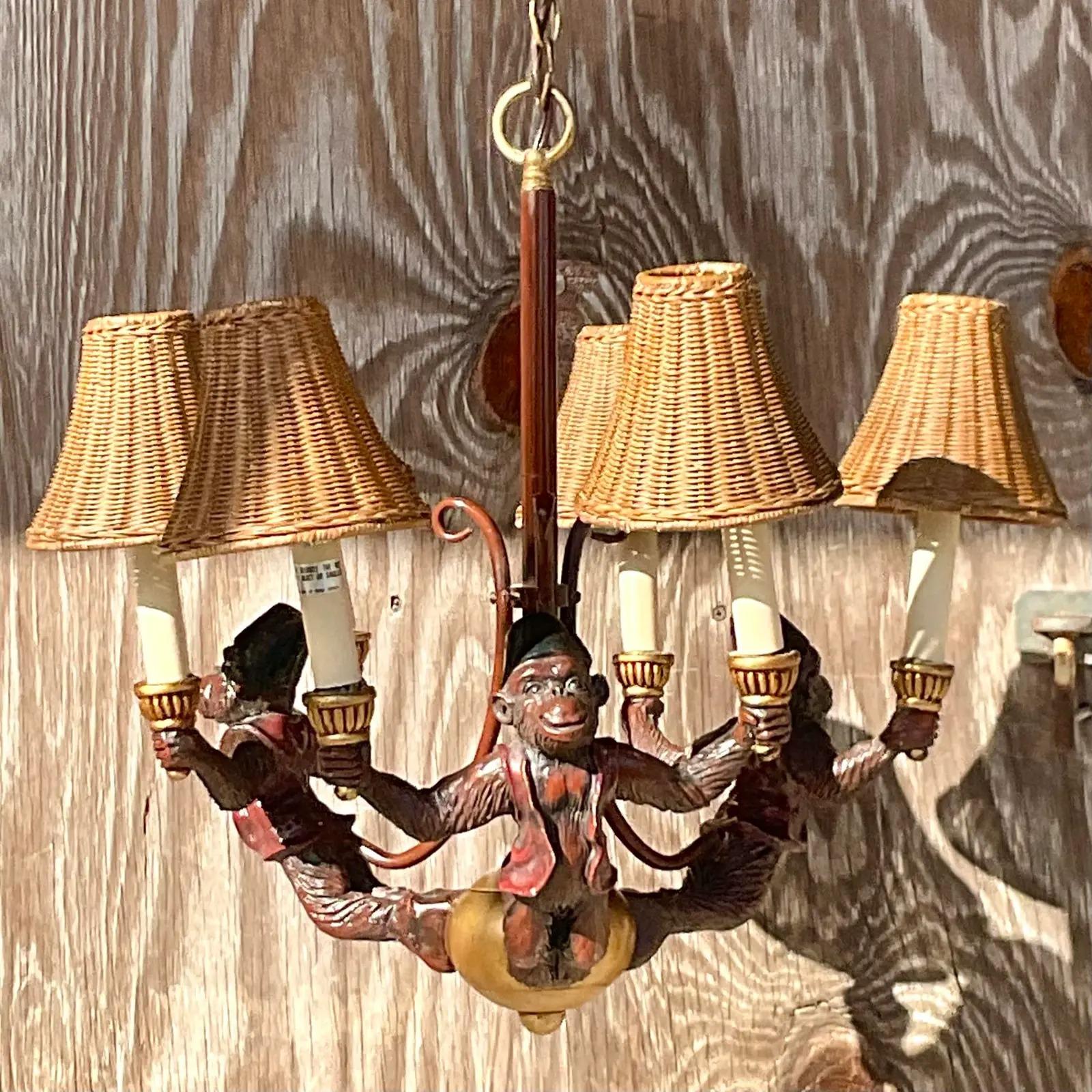 vintage monkey chandelier