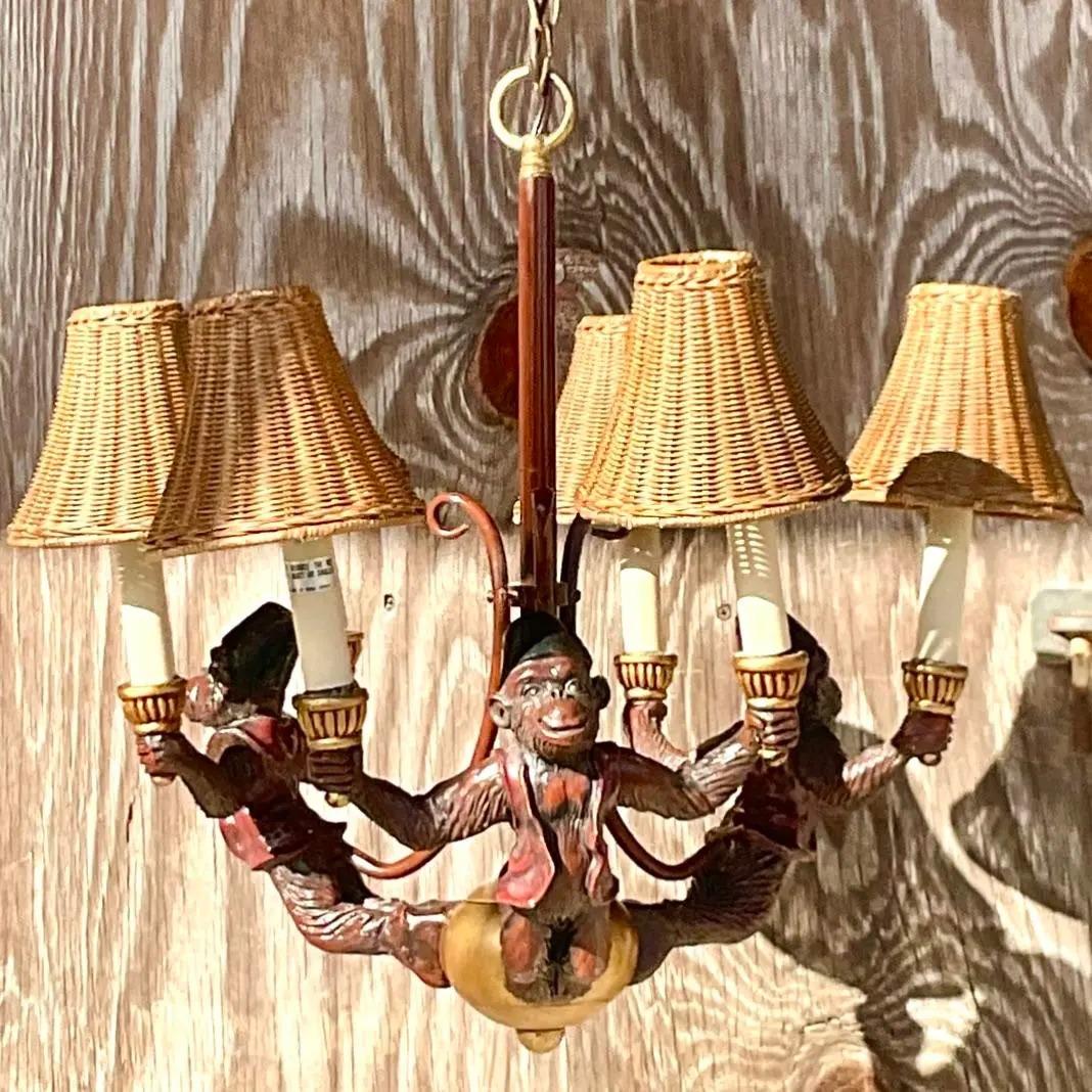 vintage monkey chandelier