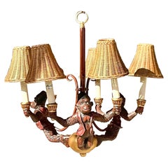 Vintage Regency Monkey Chandelier