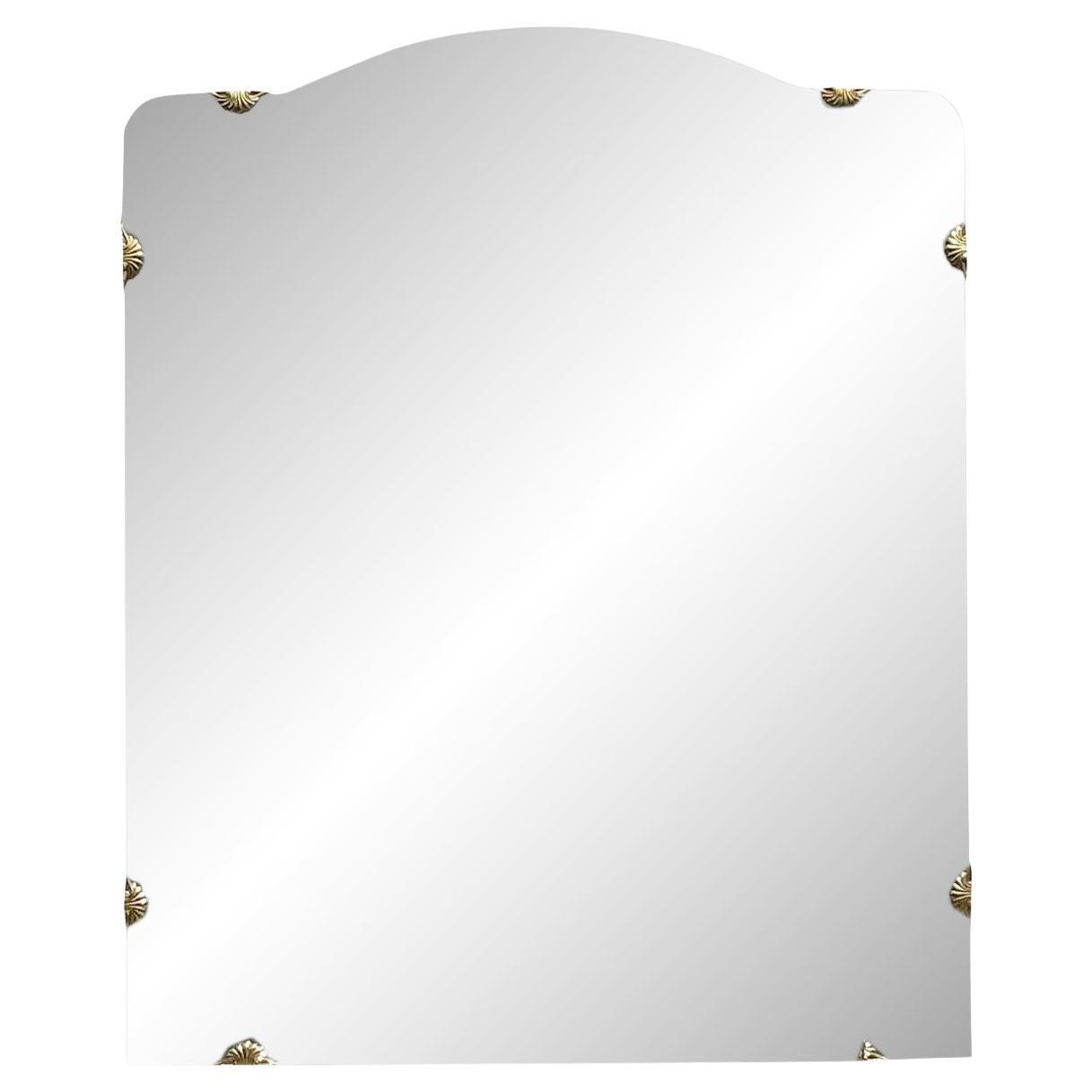 Vintage Regency Monumental Beveled Shield Mirror