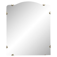 Vintage Regency Monumental Beveled Shield Mirror