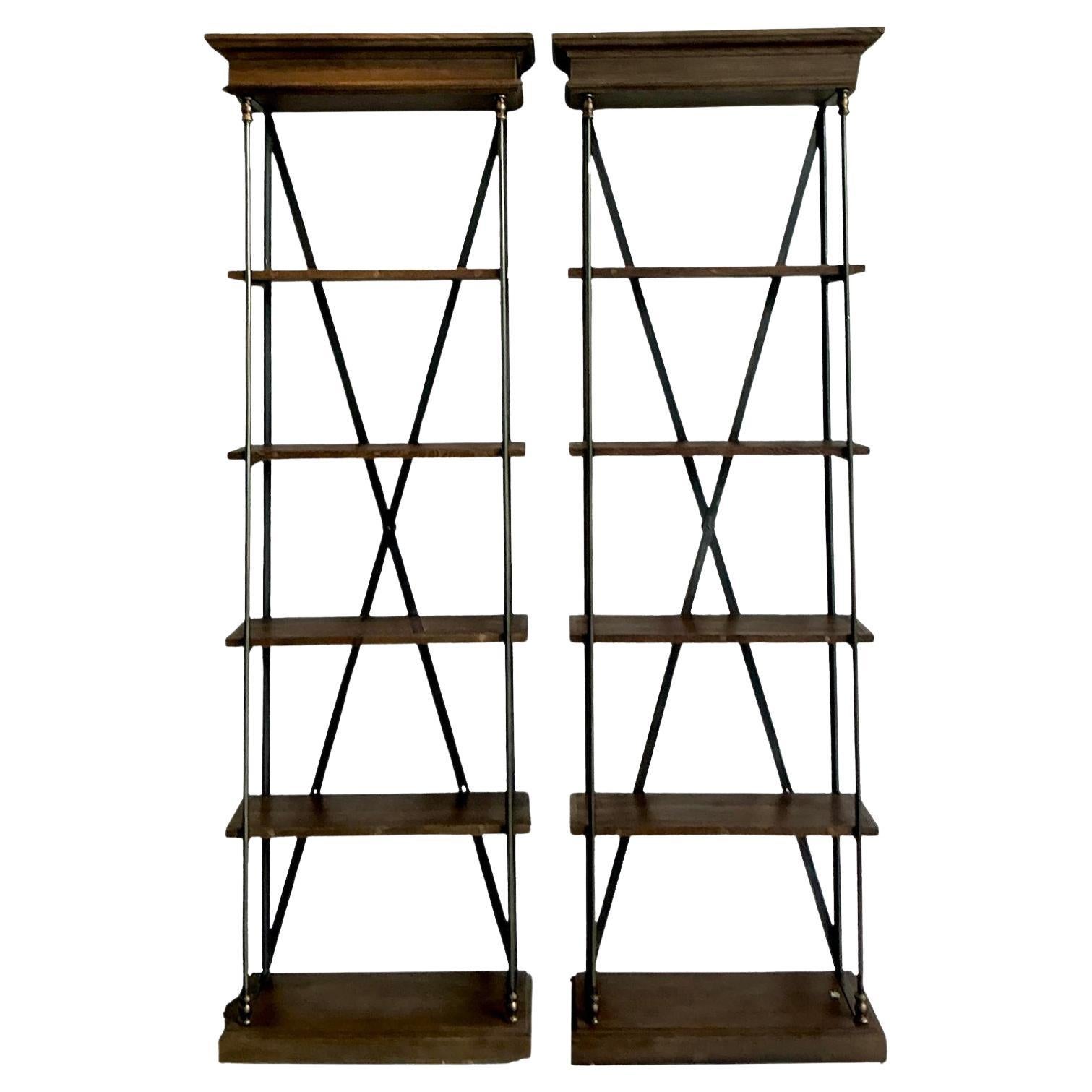 Vintage Regency Monumental Etagere - A Pair