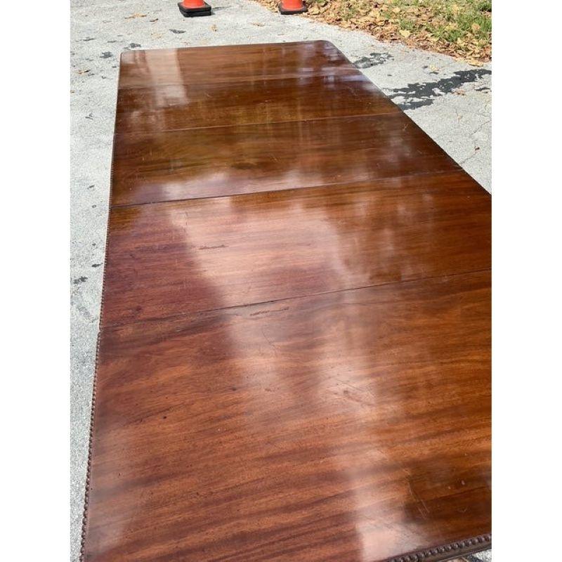 Hollywood Regency Vintage Regency Monumental Extendable Duncan Phyfe Table
