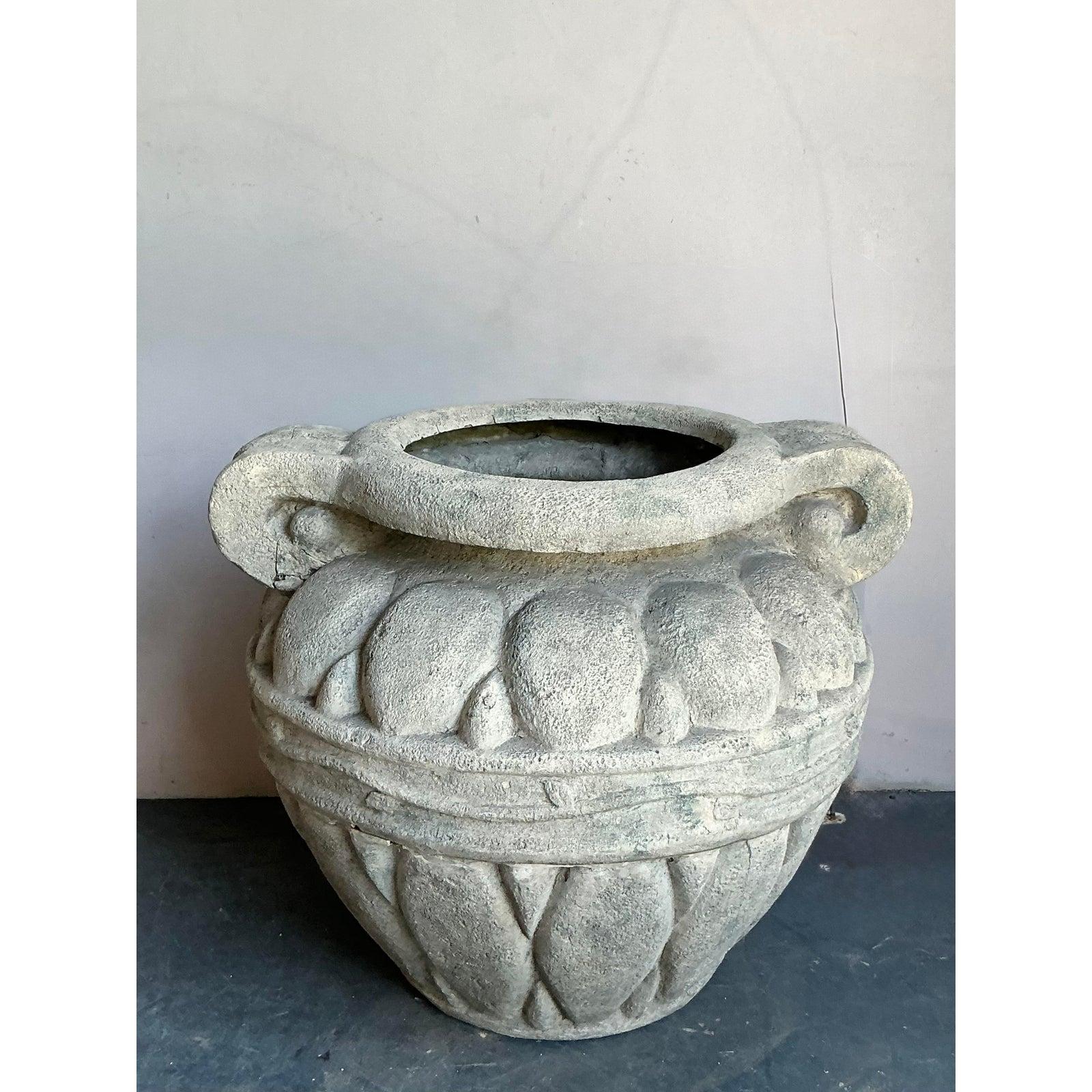 Vintage Regency Monumental Fiberglass Planter For Sale 1