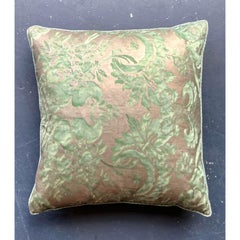 Vintage Regency Monumental Fortuny Silk Throw Pillow