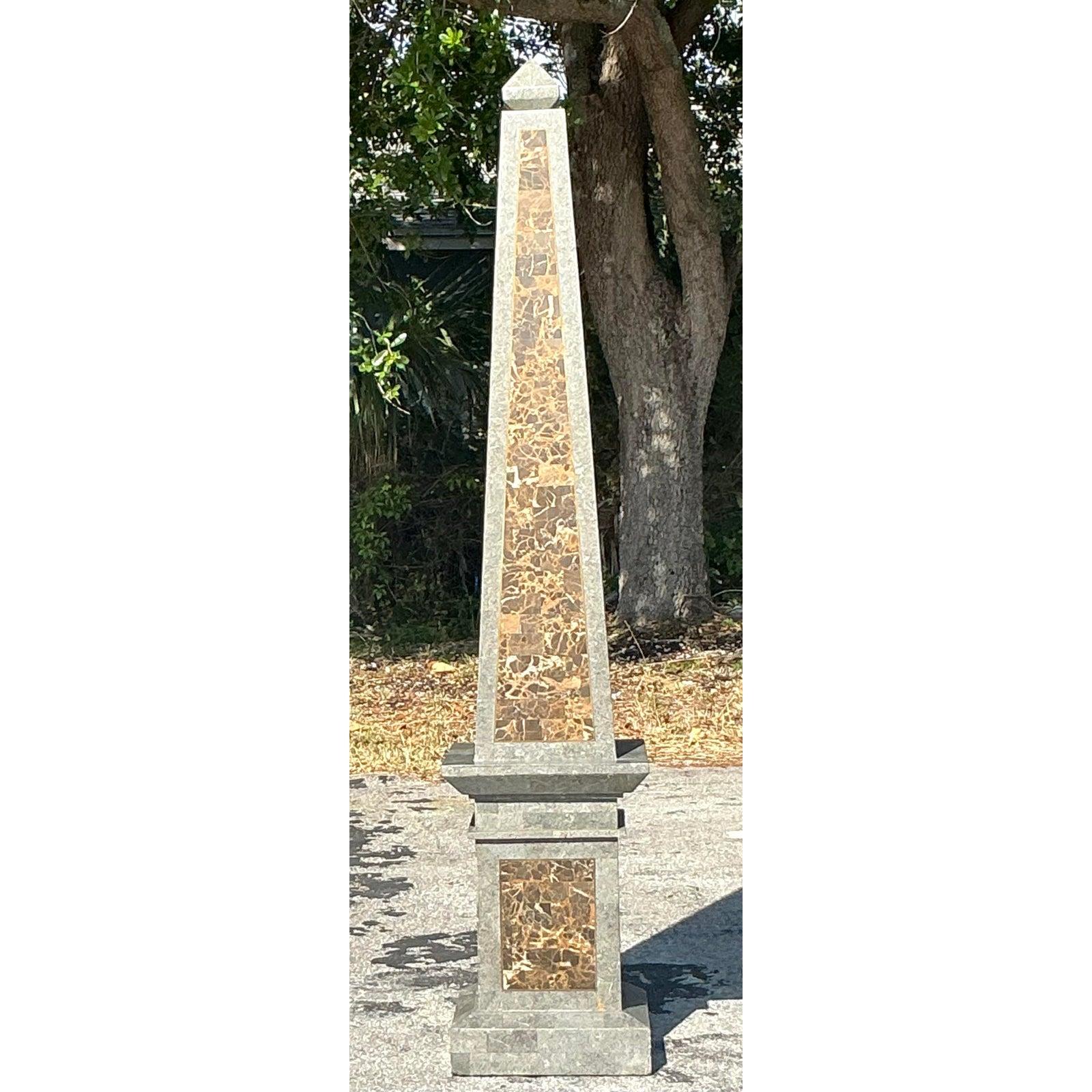 Vintage Regency Monumental Stein Obelisk 3