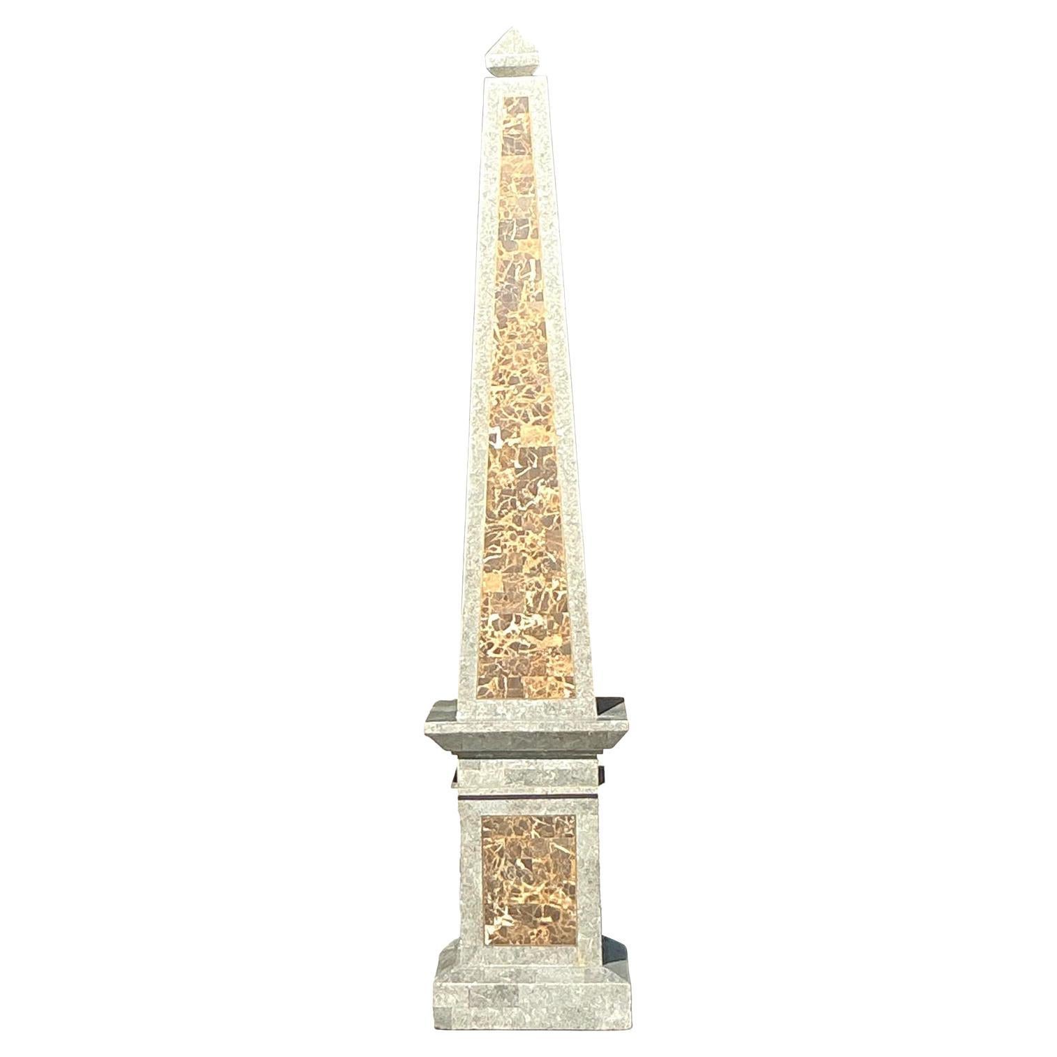 Vintage Regency Monumental Stone Obelisk