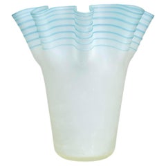 Vintage Regency Murano Ruffle Vase