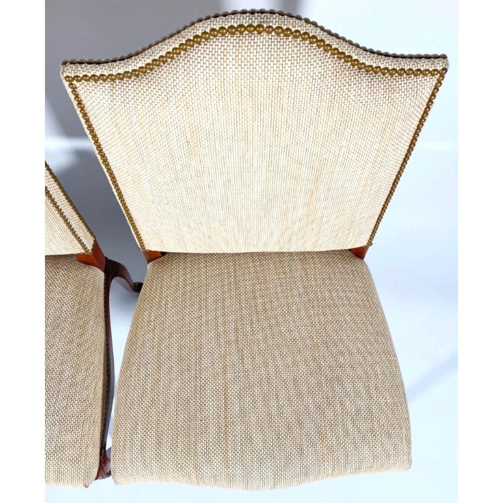 North American Vintage Regency Niermann Weeks Side Z Chairs - a Pair