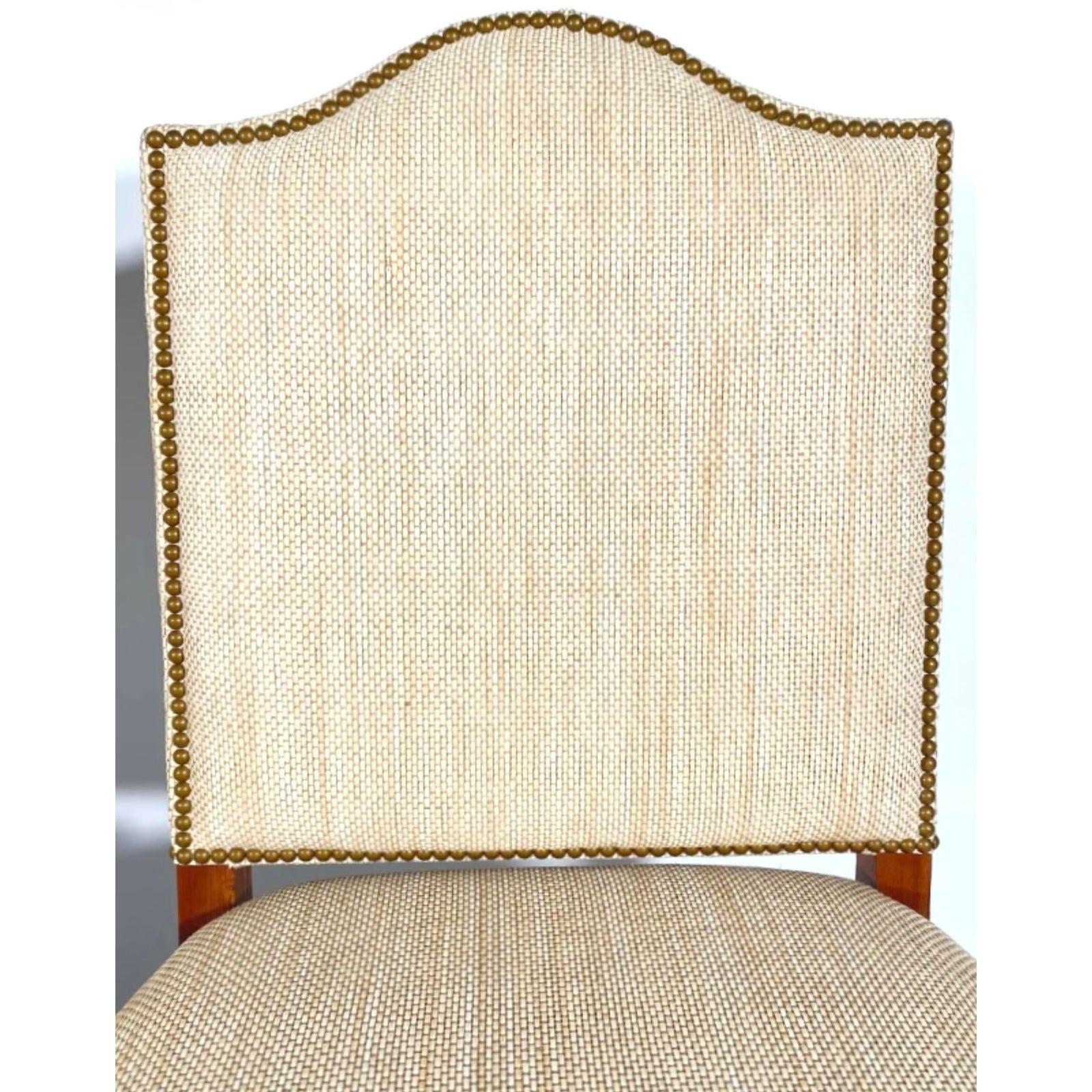 Paire de chaises d'appoint vintage Regency Niermann Weeks en forme de Z Bon état - En vente à west palm beach, FL