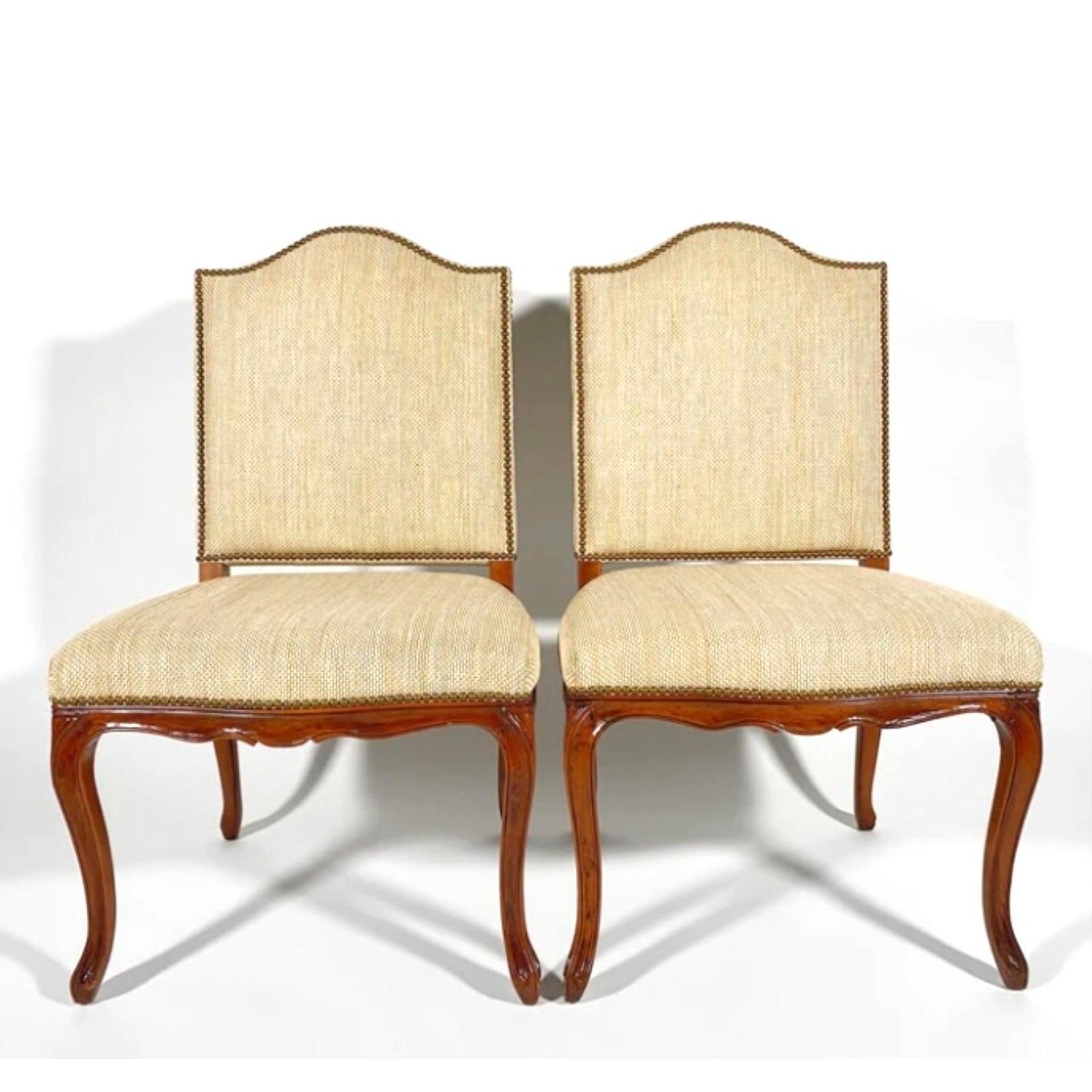 Vintage Regency Niermann Weeks Side Z Chairs - a Pair For Sale 1