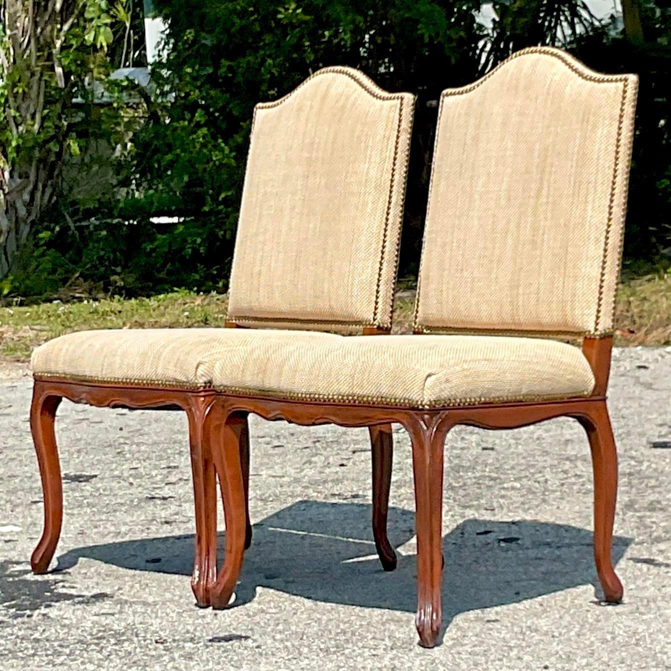 Vintage Regency Niermann Weeks Side Z Chairs - a Pair For Sale 2