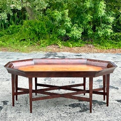 Vintage Regency Octagonal Inlaid Coffee Table