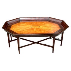 Vintage Regency Octagonal Inlaid Coffee Table