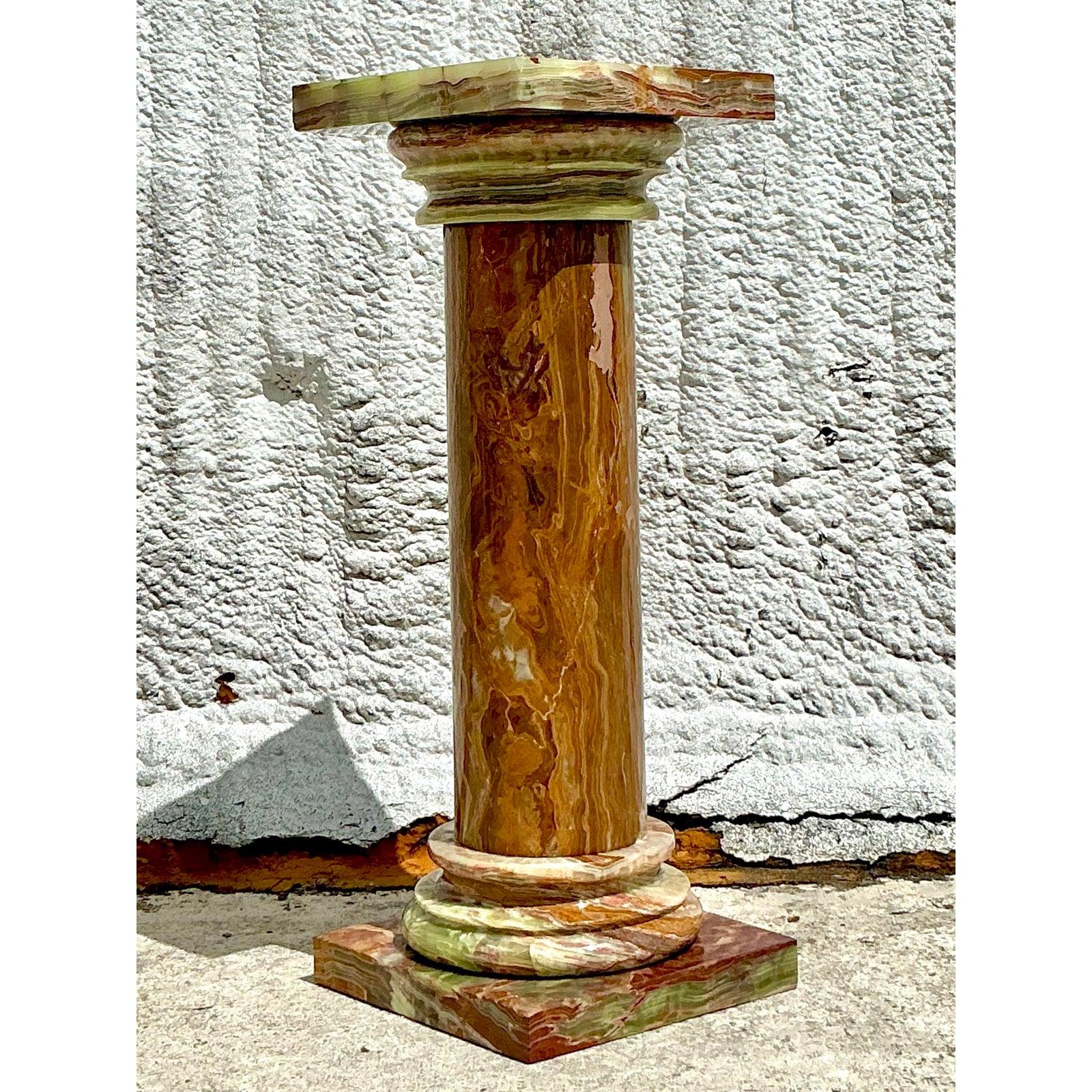Piédestal Regency vintage en onyx en vente 1