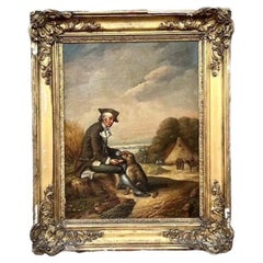 Vintage Regency Original Oil Paintings of Man