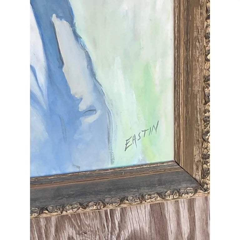 Vintage Regency Original Oil Portrait For Sale at 1stDibs