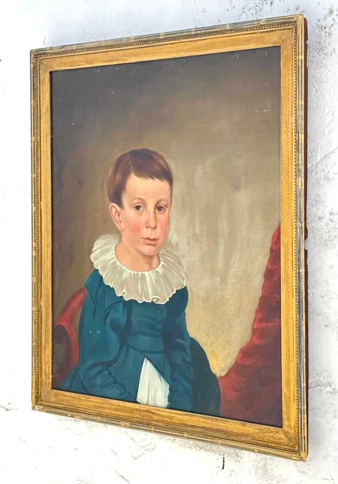 Vintage Regency Original Oil Portrait of Glamorous Woman 5