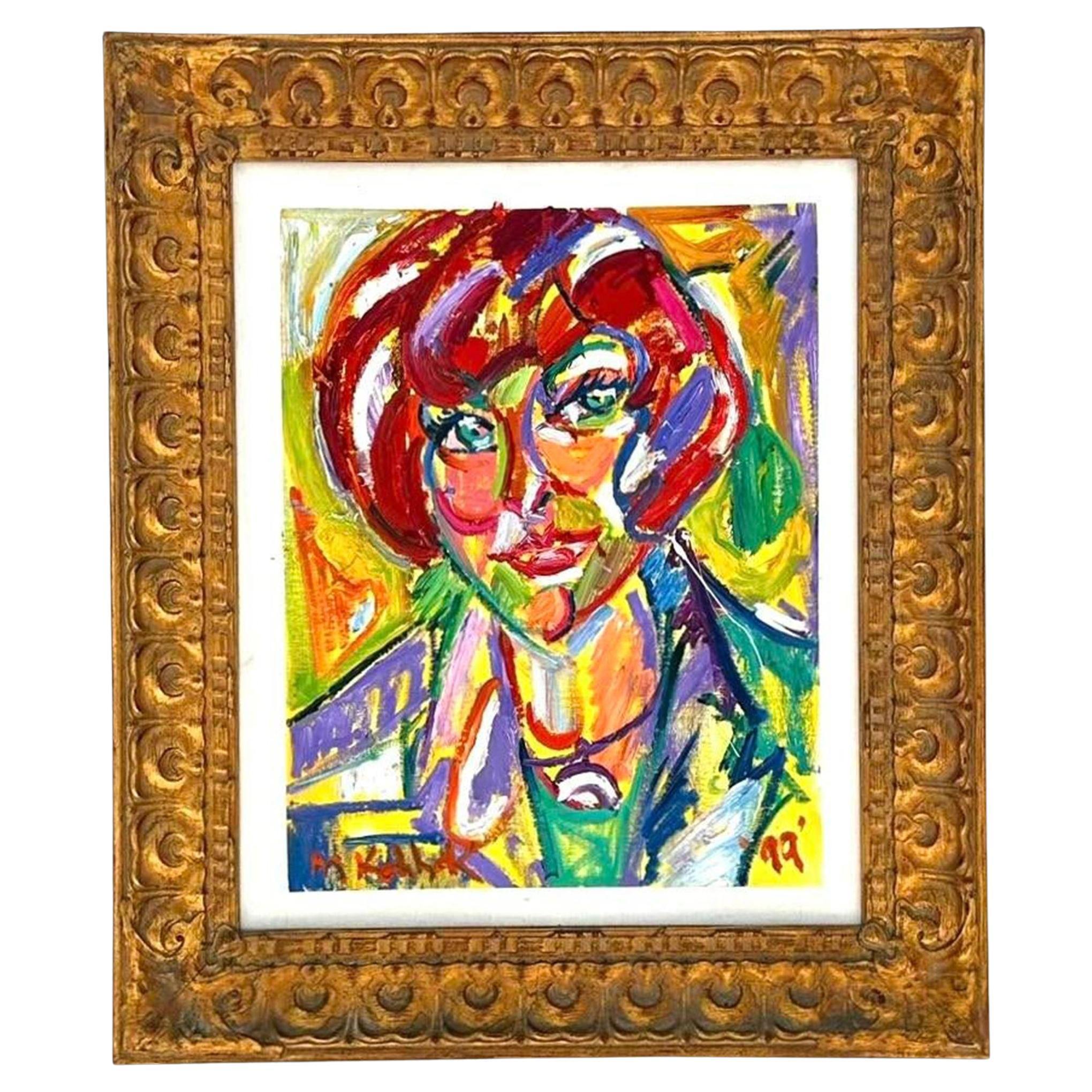 Vintage Regency Original Oil Portrait of Woman at 1stDibs