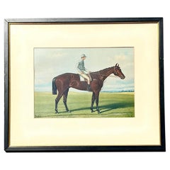 Antique Regency Original Painting on Board of Horses and Jockey