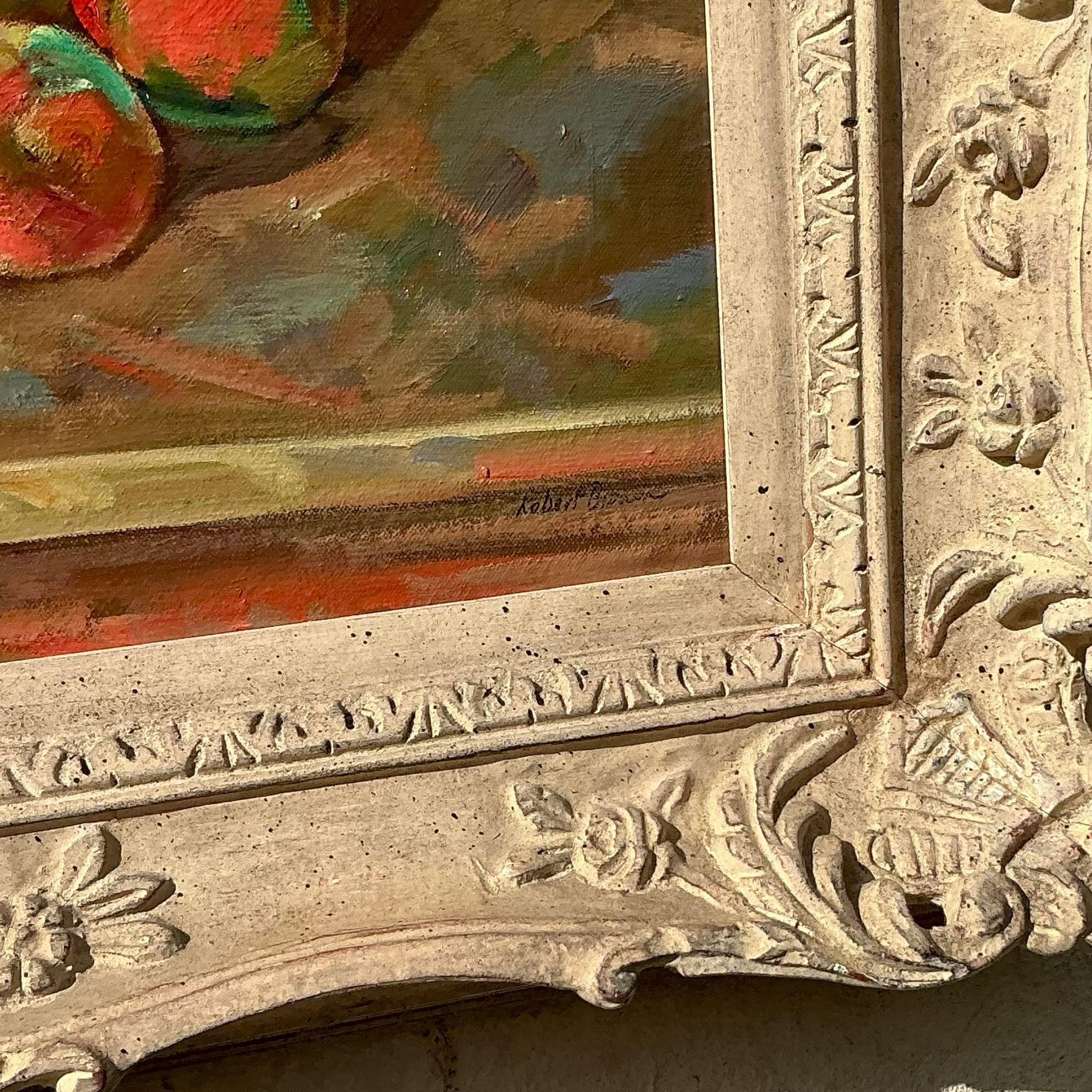 Vintage Regency Original Still Life Oil Painting on Canvas For Sale at ...