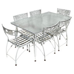 Used Regency Outdoor Cast Aluminum Dining Set of 7