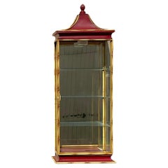 Vintage Regency Pagoda Wall Cabinet