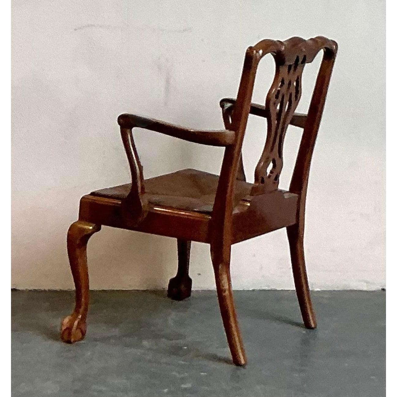 Vintage Regency Paine Furniture Claw and Ball Fireside Chair (20. Jahrhundert) im Angebot