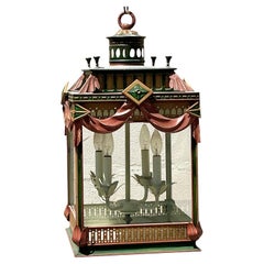 Vintage Regency Painted Swag Lantern