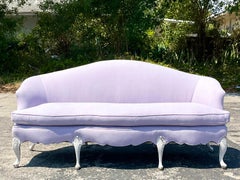 Vintage Regency Pale Lavender Camelback Sofa