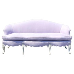 Vintage Regency Pale Lavender Camelback Sofa