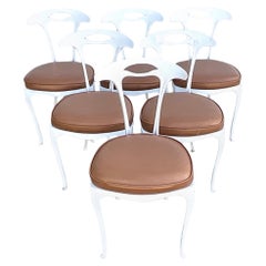 Vintage Regency Palladio Wrought Iron Chairs, Set of Six