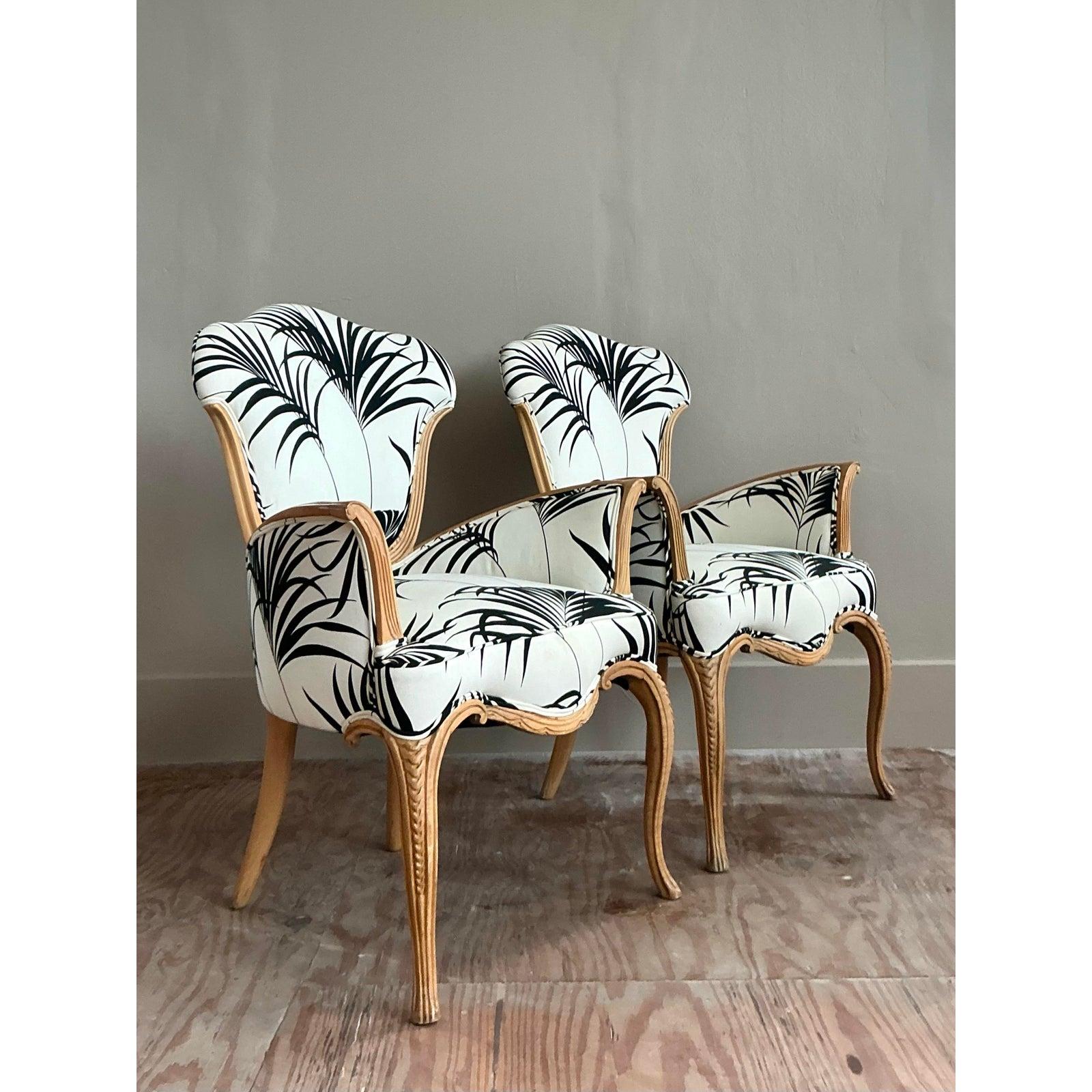 Paire de chaises longues en palmier d'époque Régence d'après Grosfeld House en vente 3