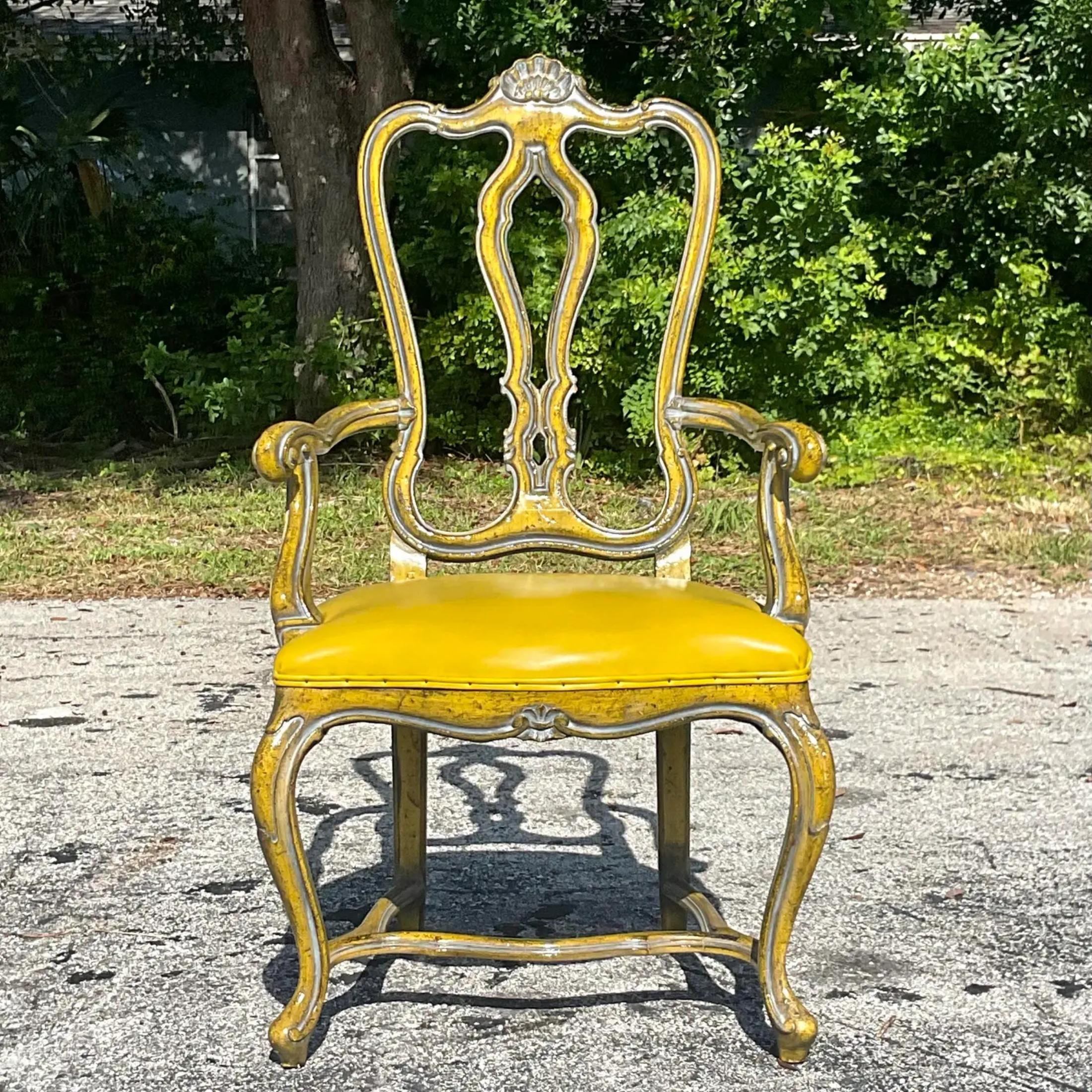 American Vintage Regency Palma Desk Chair For Sale