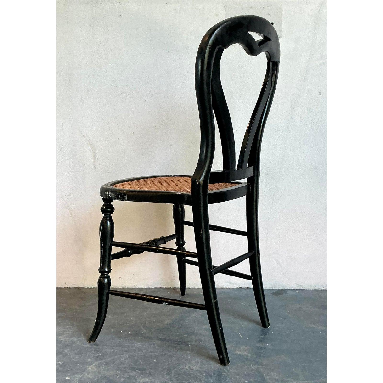 Vintage Regency Paper Mache Chair For Sale 3