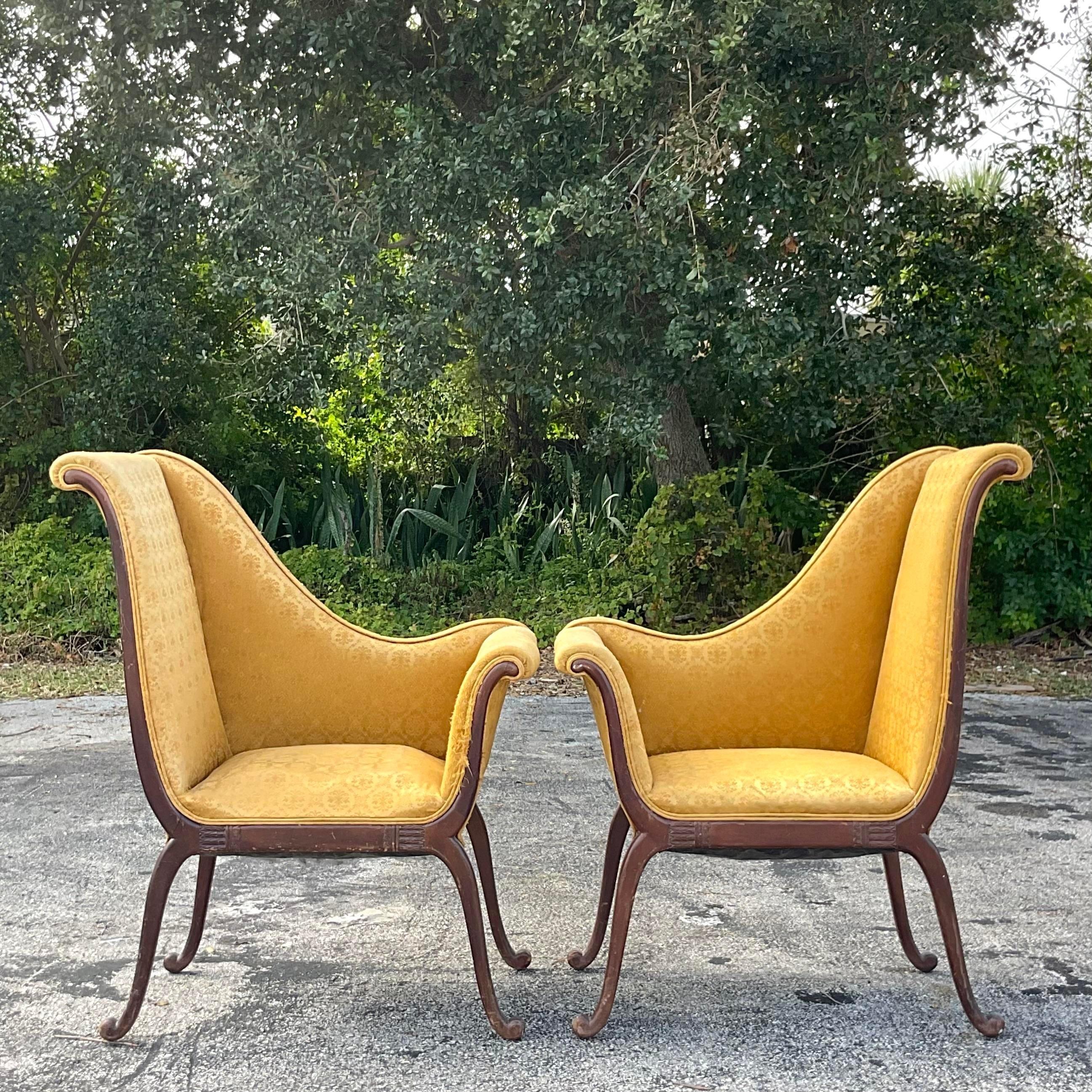 Vintage Regency Parker Deux Chairs im Regency-Stil – ein Paar (amerikanisch) im Angebot